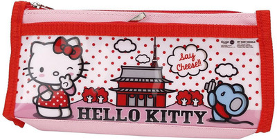 

kidoz kingdom HELLO KITTY HK DOTTED Art CANVAS Pencil Box(Set of 1, Pink)