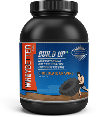 

WHEYBETTERFOODS 100% imported from leading sports nutrition co. of USA, Chocolate flavour dietary 5kg Whey Protein(5 kg, Chocolate)