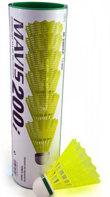 

Yonex Mavis 200i (Pack of 1 Dozen) Nylon Shuttle - Green(Medium, 77, Pack of 2)