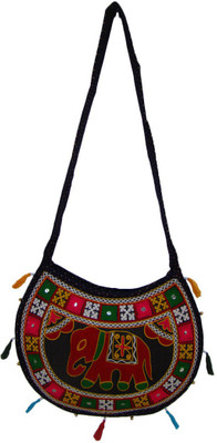 

The Living Craft Women Casual Multicolor Cotton Sling Bag