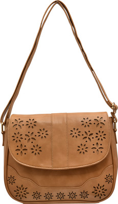 tap fashion Women Casual Brown PU Sling Bag