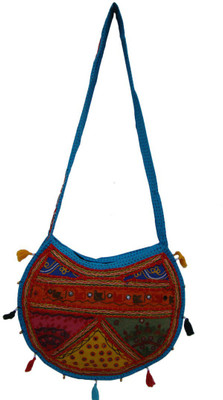 

The Living Craft Women Casual Multicolor Cotton Sling Bag