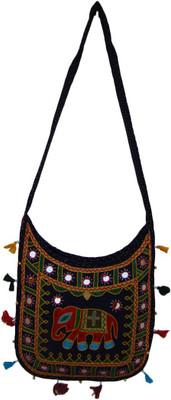 

The Living Craft Women Casual Multicolor Cotton Sling Bag