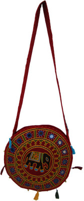

The Living Craft Women Casual Multicolor Cotton Sling Bag
