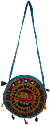 

The Living Craft Women Casual Multicolor Cotton Sling Bag