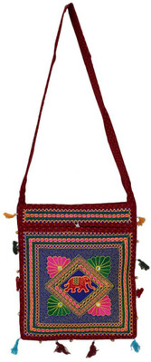

The Living Craft Women Casual Multicolor Cotton Sling Bag