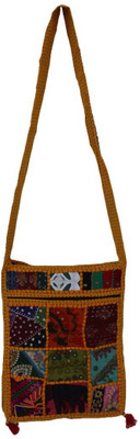 

The Living Craft Women Casual Multicolor Cotton Sling Bag
