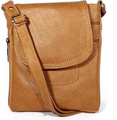

baberwal enterprises Girls Casual Beige Leatherette Sling Bag