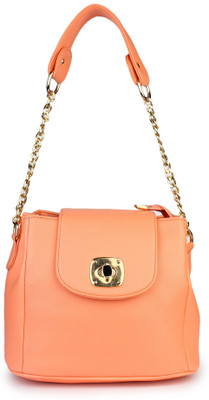 

Shoetopia Women Evening/Party Orange PU Sling Bag