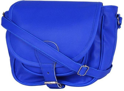 

baberwal enterprises Girls Casual Blue Leatherette Sling Bag