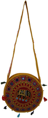 

The Living Craft Women Casual Multicolor Cotton Sling Bag