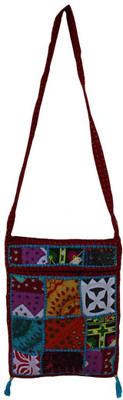 

The Living Craft Women Casual Multicolor Cotton Sling Bag