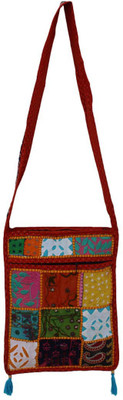 

The Living Craft Women Casual Multicolor Cotton Sling Bag