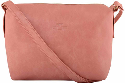 

FLIP Women Casual Orange Genuine Leather Sling Bag