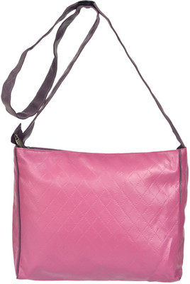 

Bagaholics Boys & Girls Casual Pink, Black PU Sling Bag, Black;pink