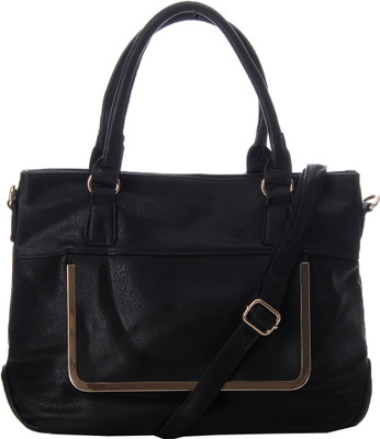 

GLAM DIVA Women Casual Black PU Hand-held Bag
