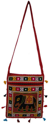 

The Living Craft Women Casual Multicolor Cotton Sling Bag