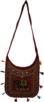 

The Living Craft Women Casual Multicolor Cotton Sling Bag