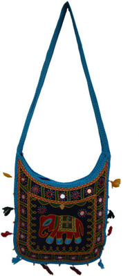 

The Living Craft Women Casual Multicolor Cotton Sling Bag