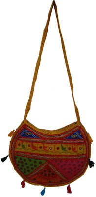 

The Living Craft Women Casual Multicolor Cotton Sling Bag