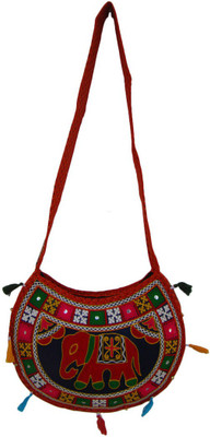 

The Living Craft Women Casual Multicolor Cotton Sling Bag