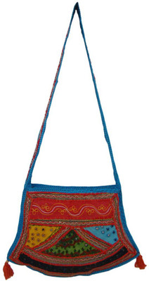 

The Living Craft Women Casual Multicolor Cotton Sling Bag