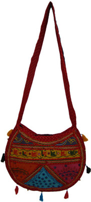 

The Living Craft Women Casual Multicolor Cotton Sling Bag