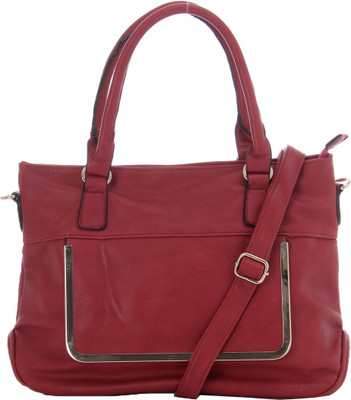 

GLAM DIVA Women Casual Red PU Hand-held Bag