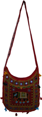 

The Living Craft Women Casual Multicolor Cotton Sling Bag