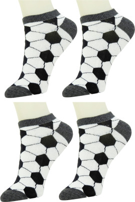 

Neska Moda Boys & Girls Checkered Ankle Length(Pack of 4, Black;white