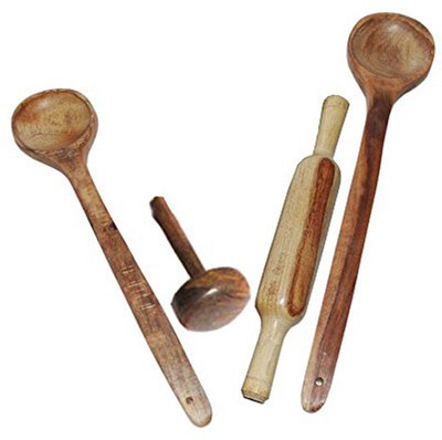 

craftspoint Wooden Serving Spoon Set(Pack of 4)