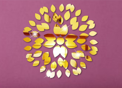 

Naveed Arts  Acrylic Sticker Sticker(Pack of 1, Gold