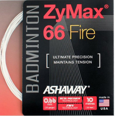 

ASHAWAY Zymax 66 Fire 0.66 Badminton String - 10 m(White)