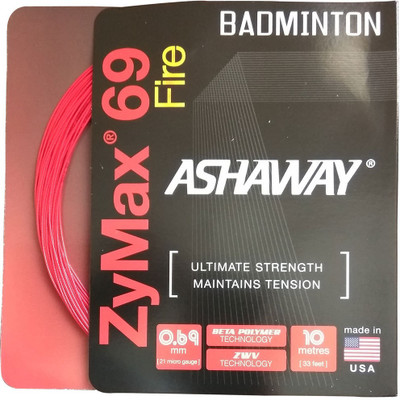 

ASHAWAY Zymax 69 Fire 0.69 Badminton String - 10 m(Red)