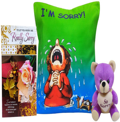 

Saugat Traders Cushion, Soft Toy, Greeting Card Gift Set