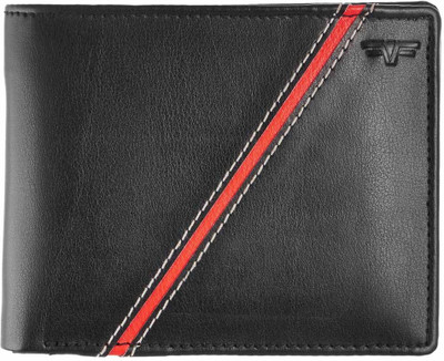 

FLIP Men Black Artificial Leather Wallet(2 Card Slots)