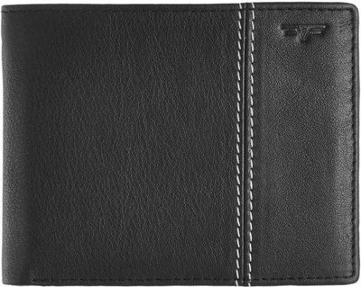 

FLIP Men Black Genuine Leather Wallet(2 Card Slots)