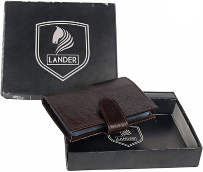 

LANDER Boys Brown Genuine Leather Wrist Wallet(11 Card Slots)