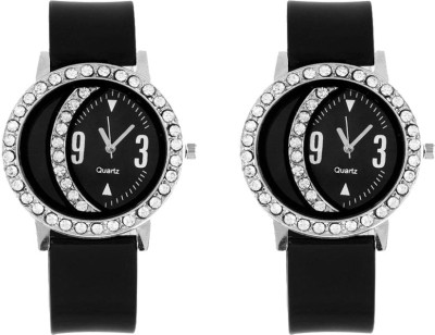 CM Black Halfmoon Designer Rich Look Best Qulity Branded 01 Stylish Pattern Corporate Imperial Analog Watch  - For Women   Watches  (CM)