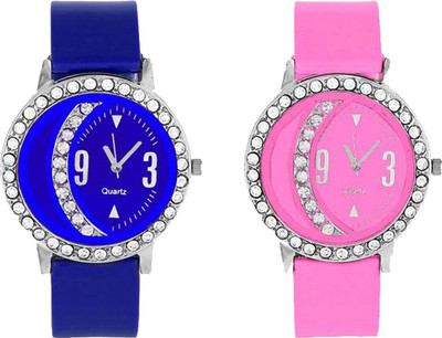 View CM Multicolor Halfmoon Designer Rich Look Best Qulity Branded 12 Stylish Pattern Corporate Imperial Analog Watch  - For Women Wrist Watches Price Online(CM)
