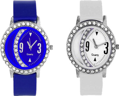 View CM Multicolor Halfmoon Designer Rich Look Best Qulity Branded 17 Stylish Pattern Corporate Imperial Analog Watch  - For Women Wrist Watches Price Online(CM)