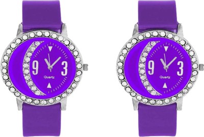 CM Purple Halfmoon Designer Rich Look Best Qulity Branded 20 Stylish Pattern Corporate Imperial Analog Watch  - For Women   Watches  (CM)