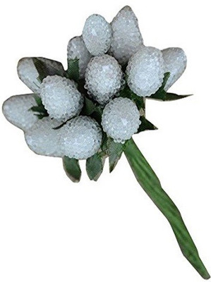 

Futaba White Wild Flower Artificial Flower(2 inch, Pack of 1)