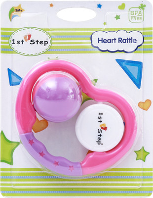 

1st Step Heart Rattle Rattle(Pink, Purple)