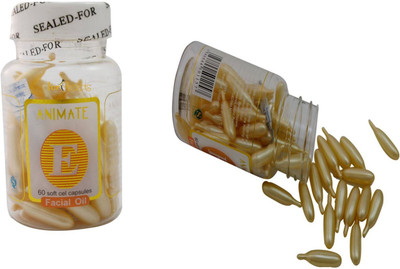 Animate Animate 60 Vitamin E Facial Capsules Oil (60 g)(60 g) available at flipkart for Rs.120