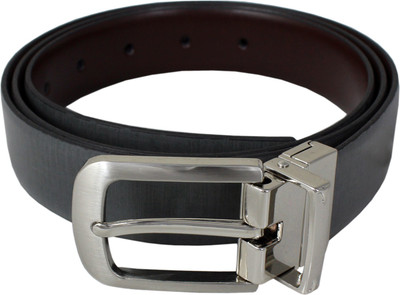 

Bulchee Men Formal Grey, Brown Genuine Leather Reversible Belt, Black | brown