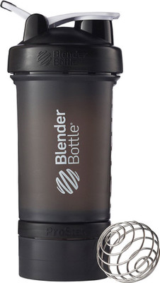 

Blender Bottle ProStak System with 22-Ounce Bottle and Twist n' Lock Storage 650 ml Shaker(Pack of 1, Black)