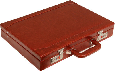 

Leather World Sleek PU Leather Medium Briefcase - For Men & Women(Maroon)
