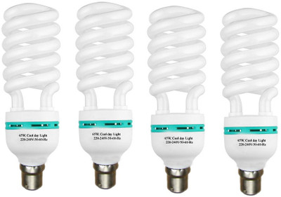 

Grind Sapphire 65 W Spiral B27 CFL Bulb(White, Pack of 4)