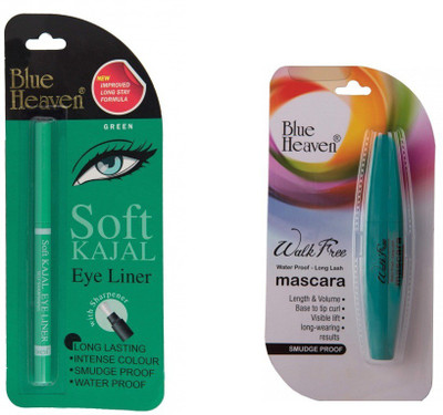 

Blue Heaven soft kajal green and walk free mascra(Set of 2)